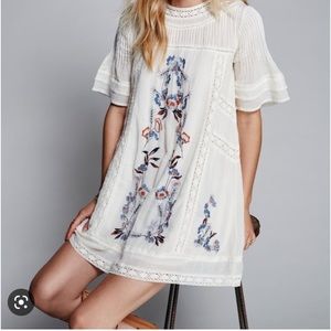 Free People Perfect Victorian Mini Embroidered Dress